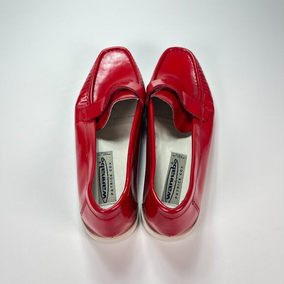 Wannabe Patrick Cox Red Patent Leather Slip-On Casual Loafer Shoes Women Size 40 - Picture 7 of 11